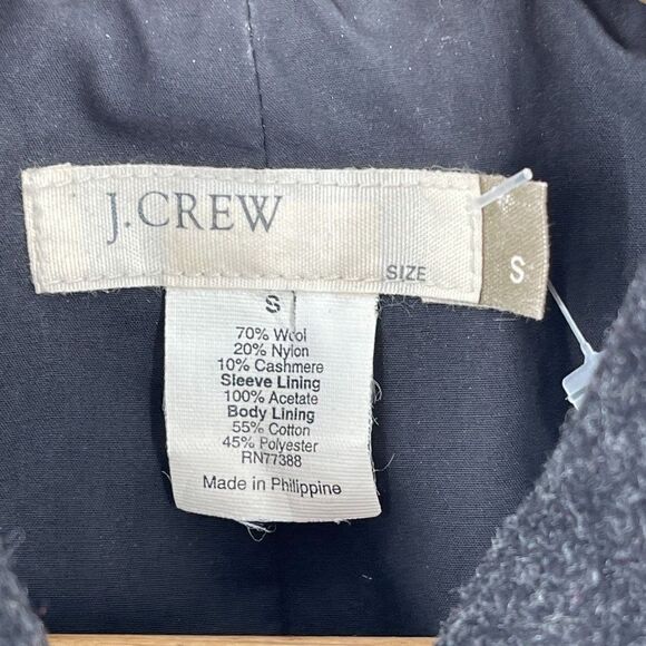 J. Crew Wool Cashmere Double Breasted Peacoat Jacket Coat Small - Picture 5 of 5